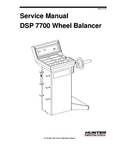 Maintenance manual for hunter wheel balancer. - Aus theodor fontanes werkstatt (zu effi briest).
