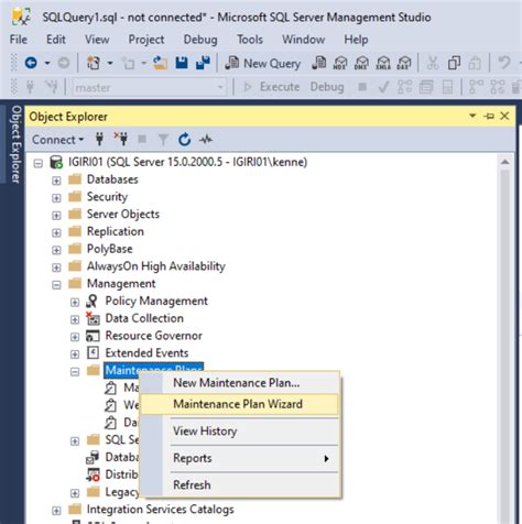 Maintenance plans - SQL Server Microsoft Learn