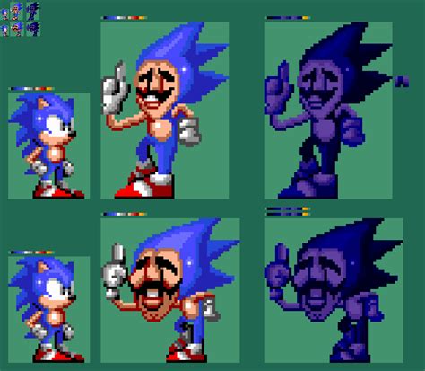 Majin sonic sprite. If I finish it, it might be the first of its kind :D. They should consider re-releasing this on android/ios devices with more content, i think it would be a perfect fit and a big success. Finally, somebody ripped the characters. Arcade - SegaSonic the Hedgehog - The #1 source for video game sprites on the internet! 