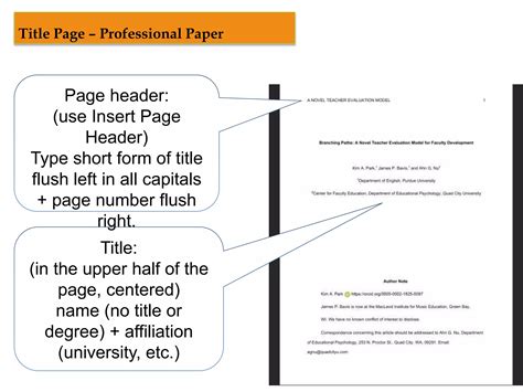 Major Changes in APA Format, Seventh Edition