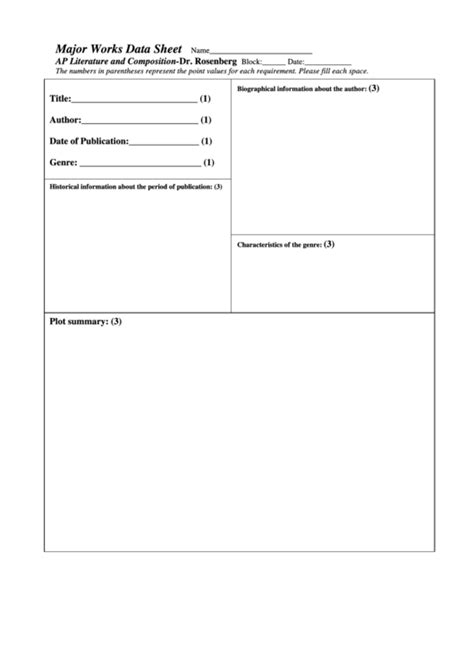 Major Works Data Sheet Blank hereqload