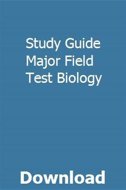 Major field test biology study guide. - Yamaha 700 701 manuale del motore.