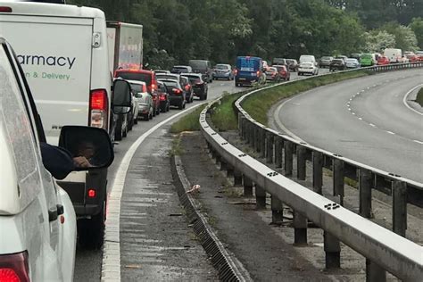 Major road near Chesterfield closed after crash