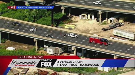 Major traffic backups after deadly crash on I-170 in Hazelwood
