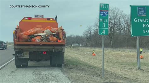 Major trash trouble on highways in Madison County, Illinois