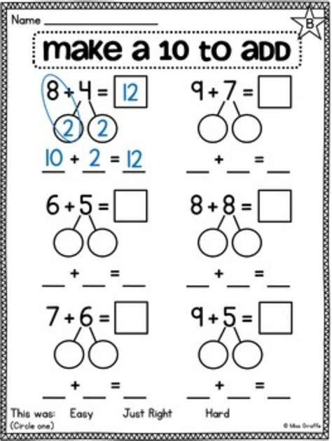 Make 10 Strategy Addition Worksheets