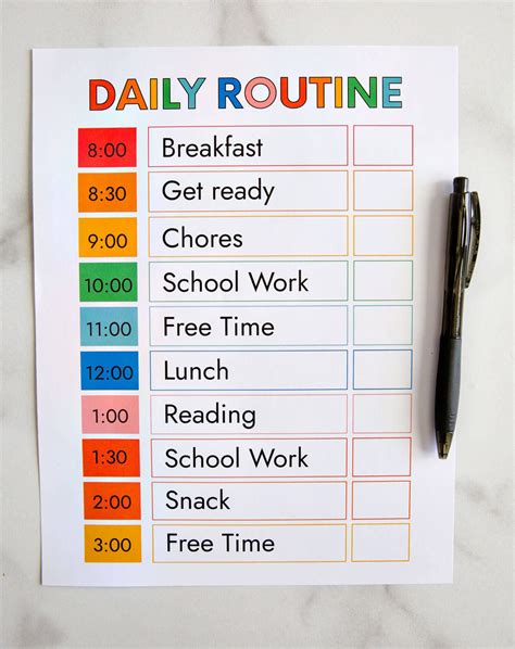 Make A Daily Routine Chart