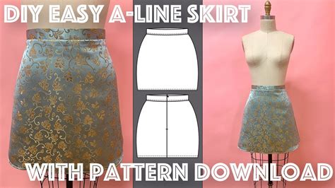 Make A Simple A Line Skirt Diy Pattern And Sewing Tutorial Sew Guide