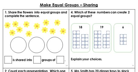 Make Equal Groups – Sharing Year 2 Multiplication …