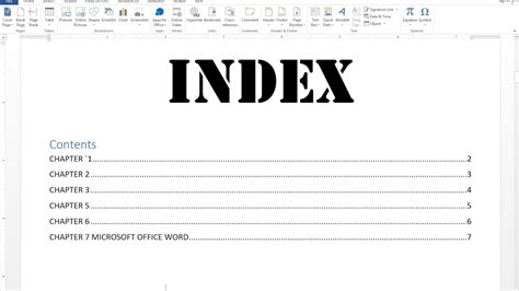 Make Index Table Of Content In MS word YouTube