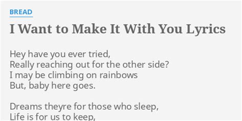 Make It With You Lyrics & Chords By Bitty Mclean