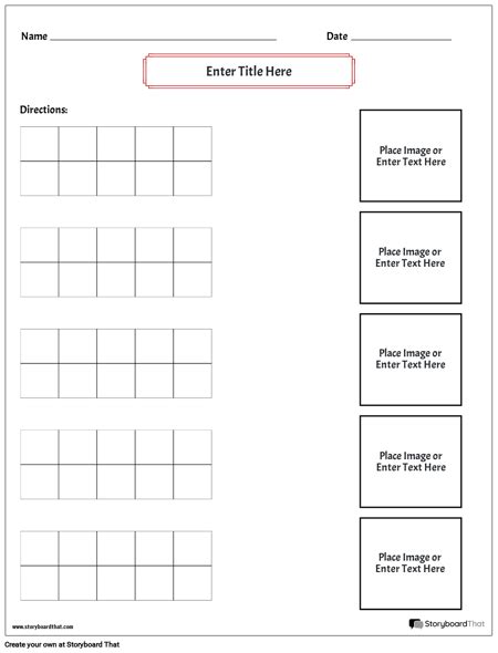 Make Matching Worksheets Matching Worksheet Templates