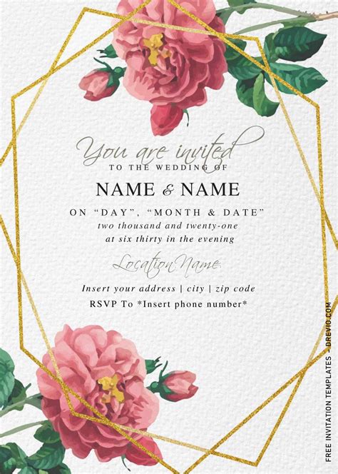 Make Printable Wedding Invitations Cards Online Free