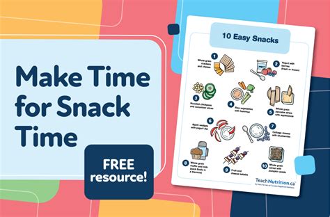 Make Time for Snack Time Teach Nutrition Alberta