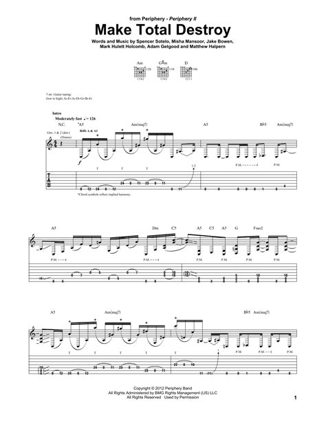 Make Total Destroy By - Digital Sheet Music For Guitar TAB