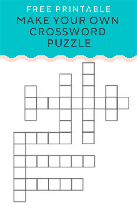 Make Your Own Crossword Puzzle For Free Printable