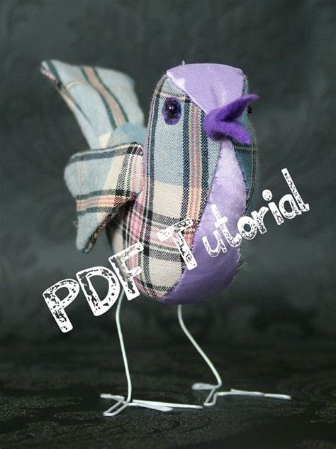 Make a Fabric Bird Tutorial/ Pattern Pdf Epattern Etsy Fabric birds
