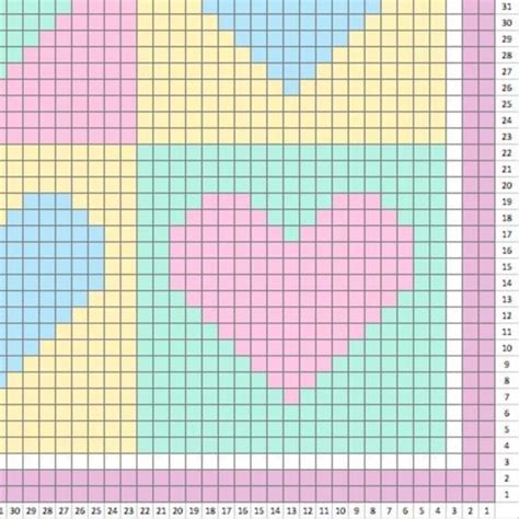 Make a Graphgan Chart Using a Spreadsheet Graph crochet, Crochet