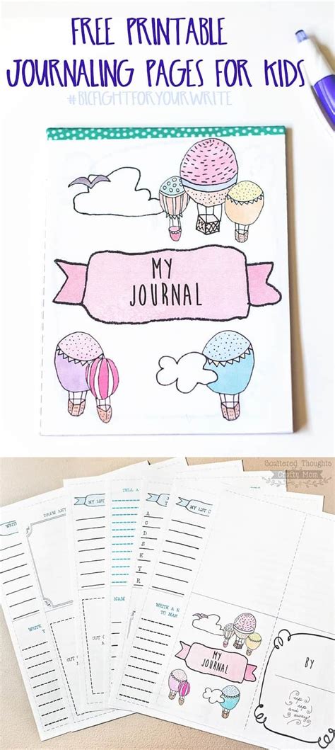 Make a Journaling Notebook for Kids with these Free Printable Pages