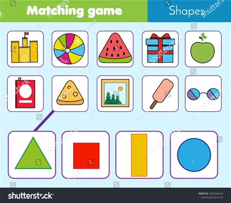 Make a Matching Game for Kids Learning Shapes