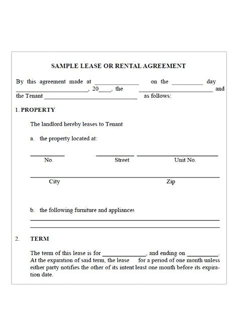 Make a lease agreement. Farm Lease Agreement – For a structure and/or land used for the growing and nurturing of crops. Download: PDF. Month-to-Month Lease Agreement – Known also as a tenancy at will that allows the landlord or tenant to cancel the arrangement with at least 30 days’ notice. Download: PDF, MS Word, OpenDocument. 
