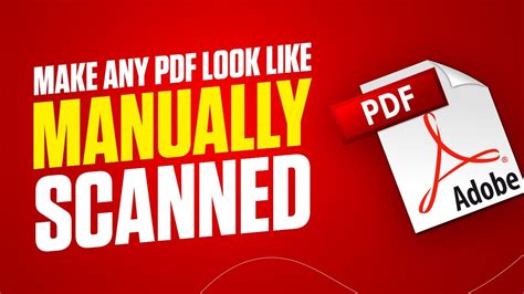 Make pdf look scanned. Aug 13, 2020 ... Images of text cannot be read by screen readers, so what can we do to fix this? This video gives instructions on how to use Adobe Acrobat ... 