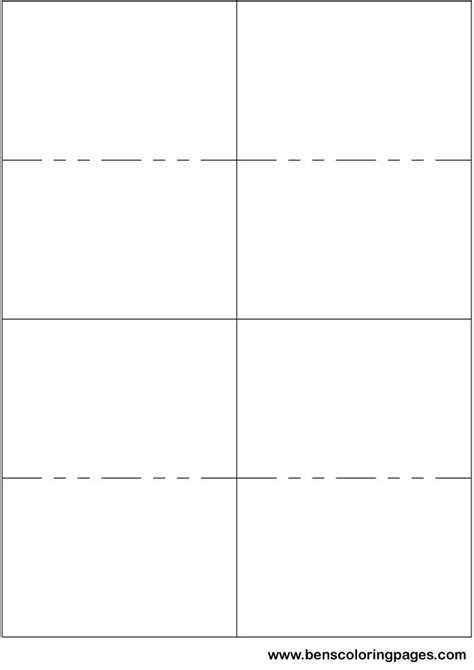 Make your own small flashcards using this template