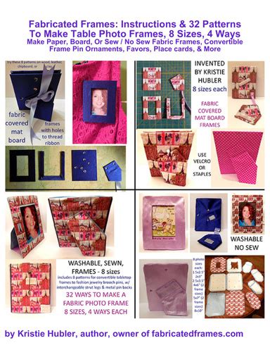 Download Make 8 Sizes Of Washable No Sew Fabric Photo Frame Patterns Pattern Download Printables By Fabricated Frames By Kristie Hubler