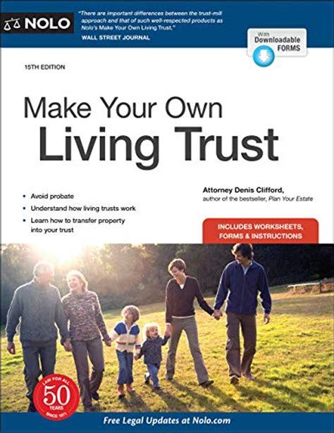 Read Online Make Your Own Living Trust By Denis Clifford  Attorney