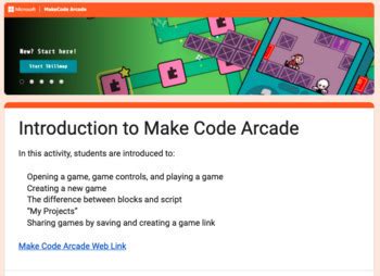 Makecode arcade lesson plans. Learn the basics of creating a game.  I see a lot of tutorials ...