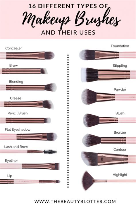 Makeup Brush Differences Tutorial Pics