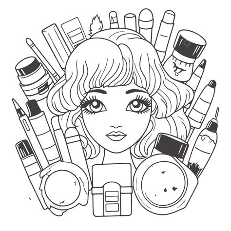 Makeup Coloring Pages