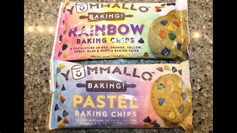 Making Cookies Using Yummallo Rainbow & Pastel Baking Chips YouTube