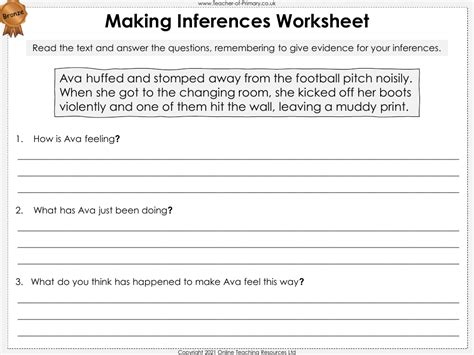 Making Inferences Worksheets A Comprehensive Learning Resource Style