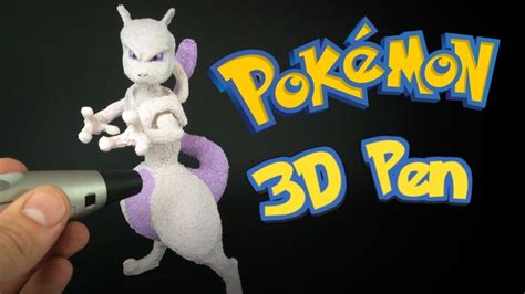 Making Mewtwo with 3D pen Pokemon figure How to make Tutorial