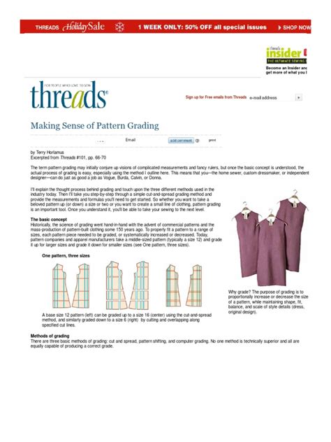 Making Sense of Pattern Grading Threads