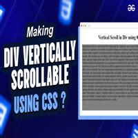 Making a Div vertically scrollable using CSS - TutorialsPoint