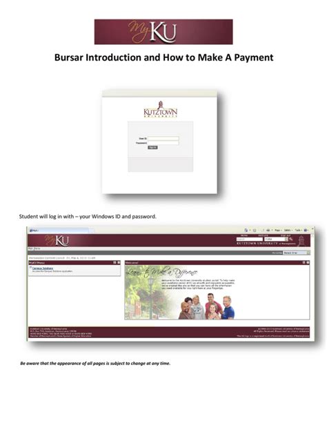 Making a Payment :: Bursar