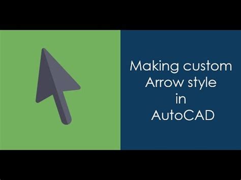 Making a custom arrow style in AutoCAD - YouTube