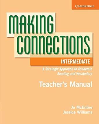 Making connections intermediate teachers manual by jo mcentire. - Zimmer ats 1200 operator and service manual.
