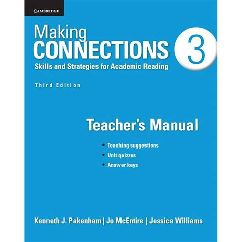 Making connections level 3 teachers manual skills and strategies for academic reading. - Manuale della soluzione di chimica organica di clayden.