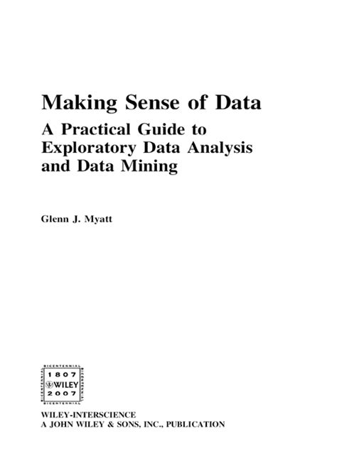 Making sense of data a practical guide to exploratory analysis and mining. - Tarea 2 proyecto de grado 12 lo.