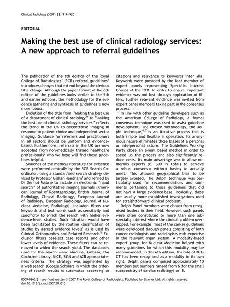 Making the best use of clinical radiology services referral guidelines. - Handbook on evolution and society toward an evolutionary social science paradigm handbooks.