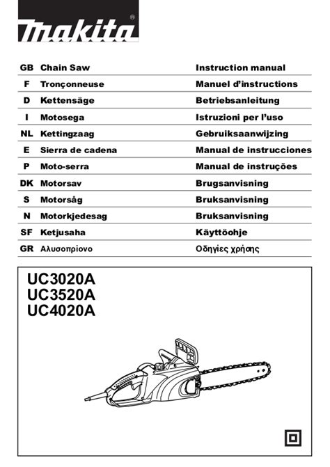 Makita instruction manual uc3020a uc3520a uc4020a chainsaw. - Kämpfe im vorgelände der fischbacher alpen 1945..