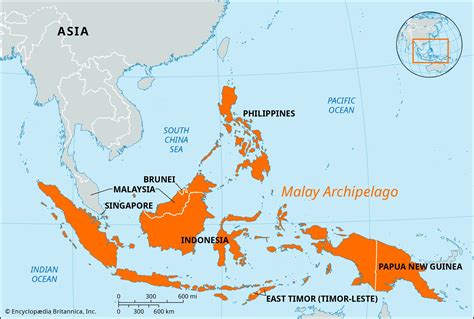 Malay Archipelago islands, southeast Asia Britannica