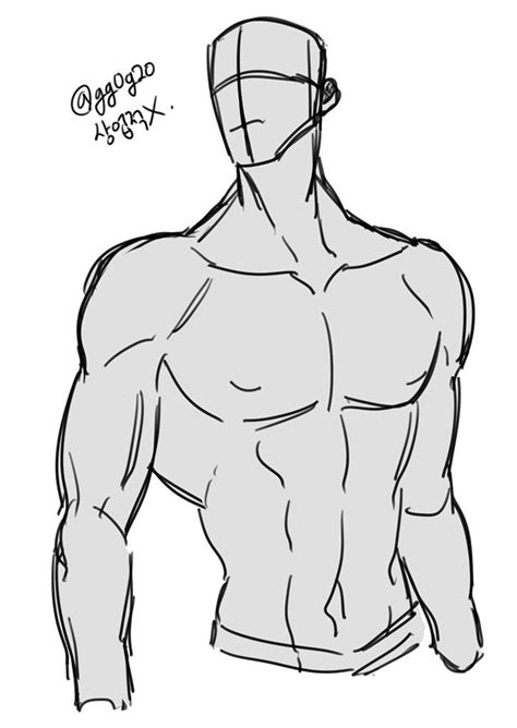 Male Body Base Drawing