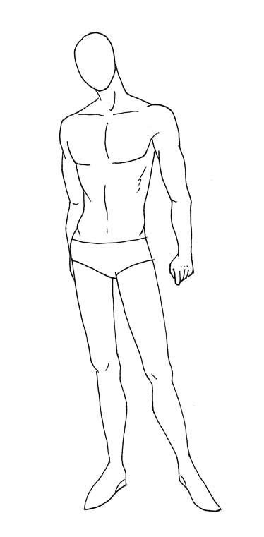 Male Drawing Template