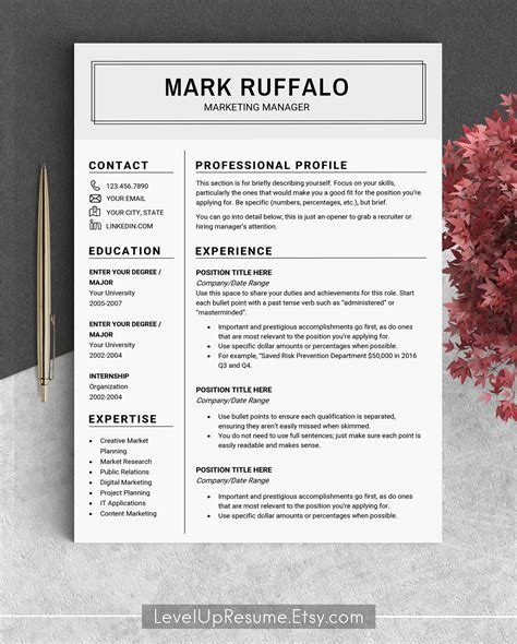 Male Resume Template