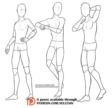 Male Standing Poses Drawing