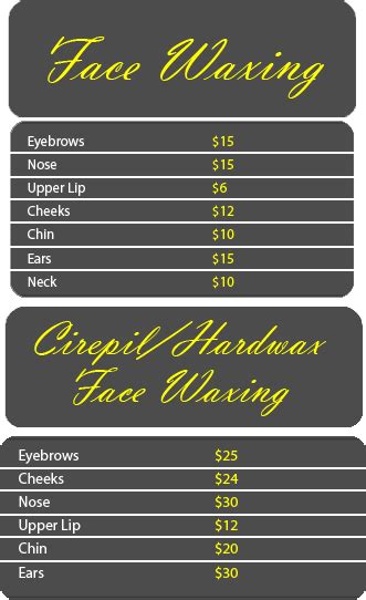 Male Waxing Prices